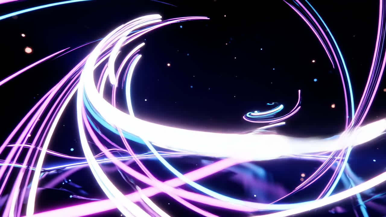 추상적인 네온 빛의 흔적