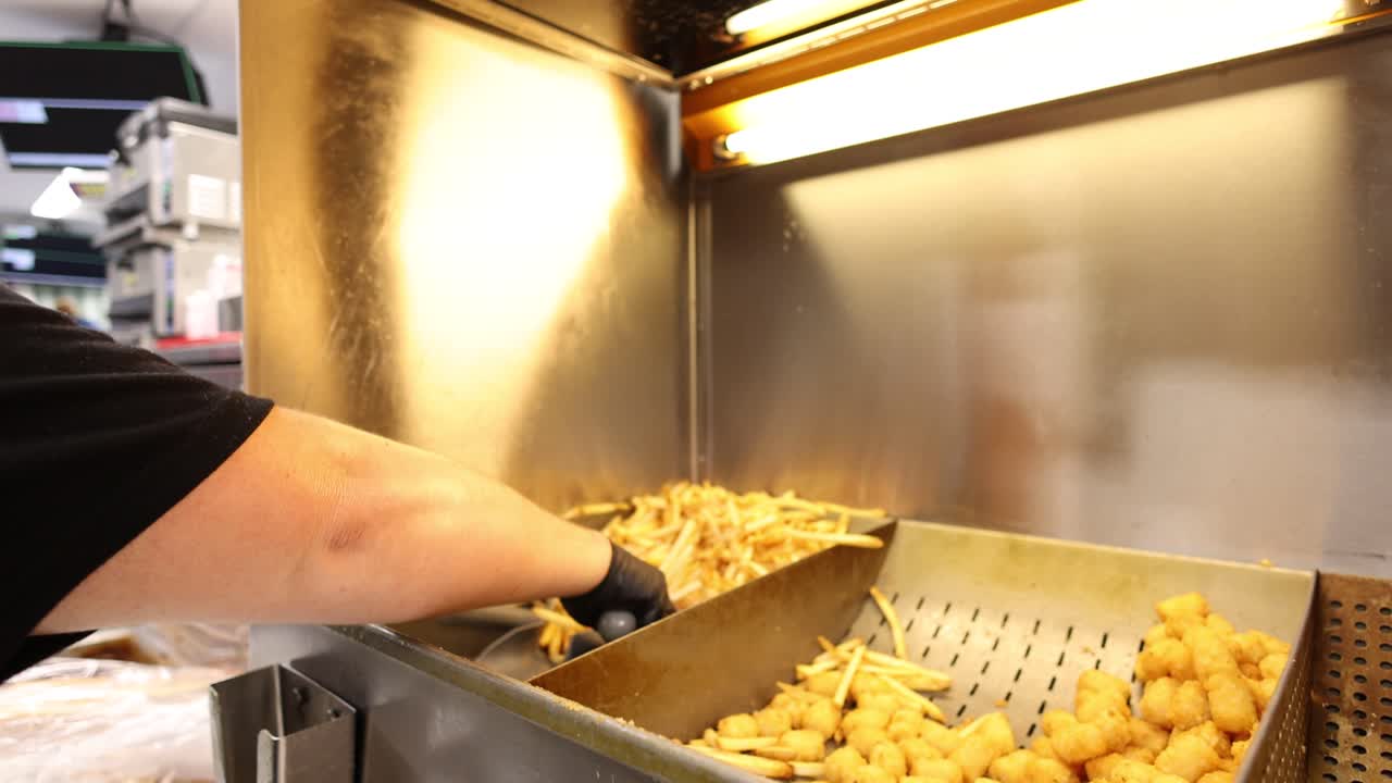 papas fritas de comida rápida estadounidense