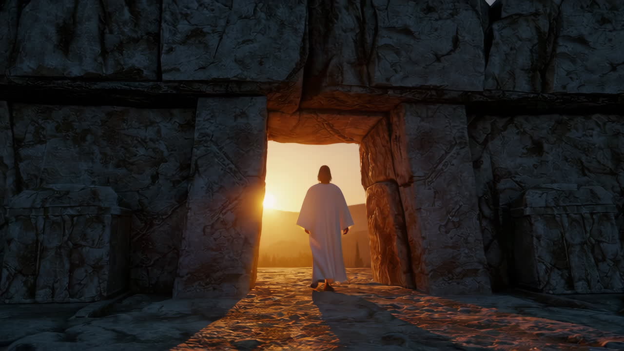 Jesus Resurrection Sunrise at the Empty Tomb