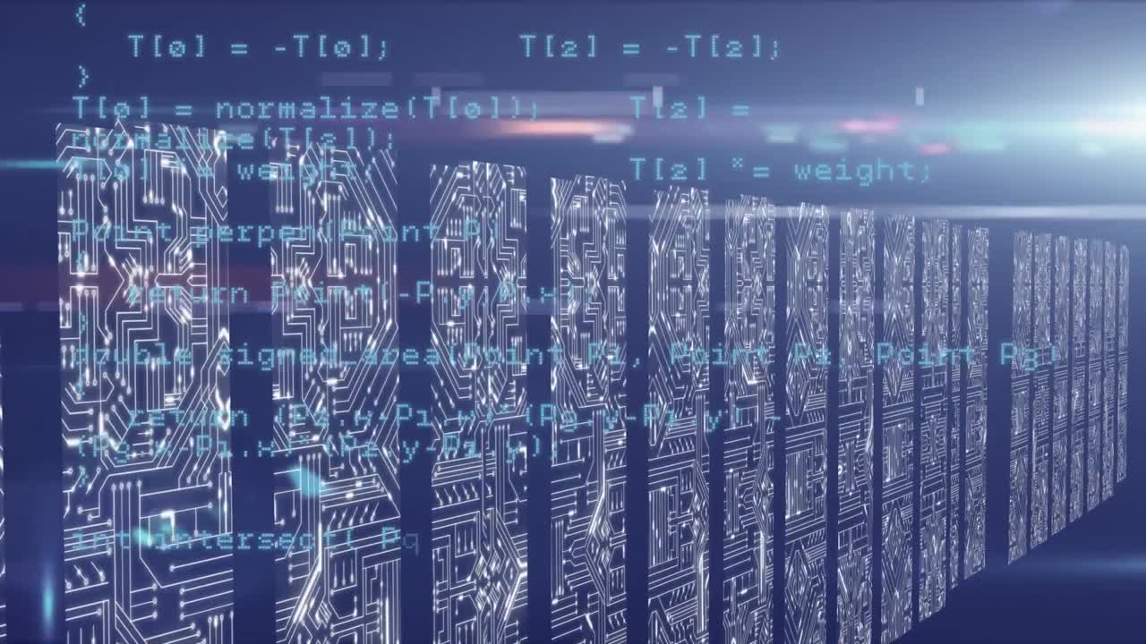 Animation of data processing over multiple computer circuit boards