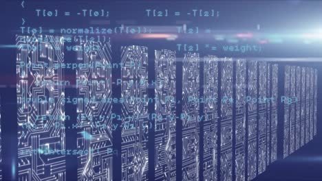 Animation-of-data-processing-over-multiple-computer-circuit-boards