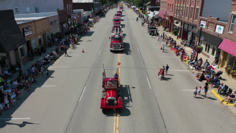 small town fire truck parade