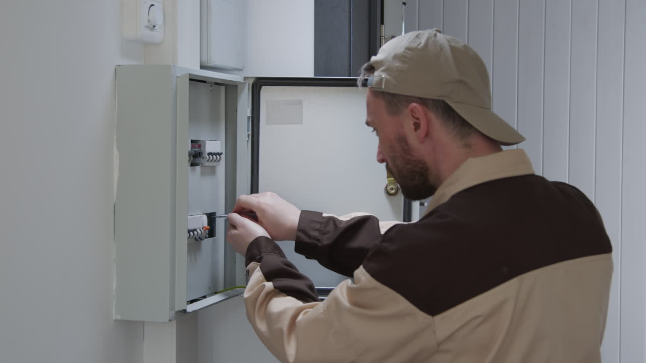 Electrician Fixing Fuse Box