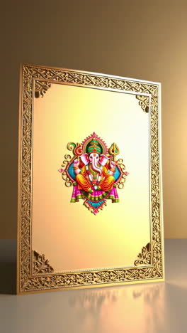 gold framed ganesha artwork