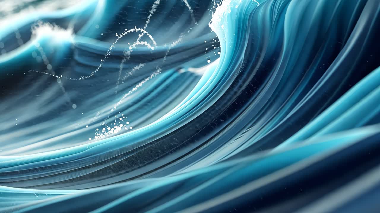 Abstract Blue Ocean Wave