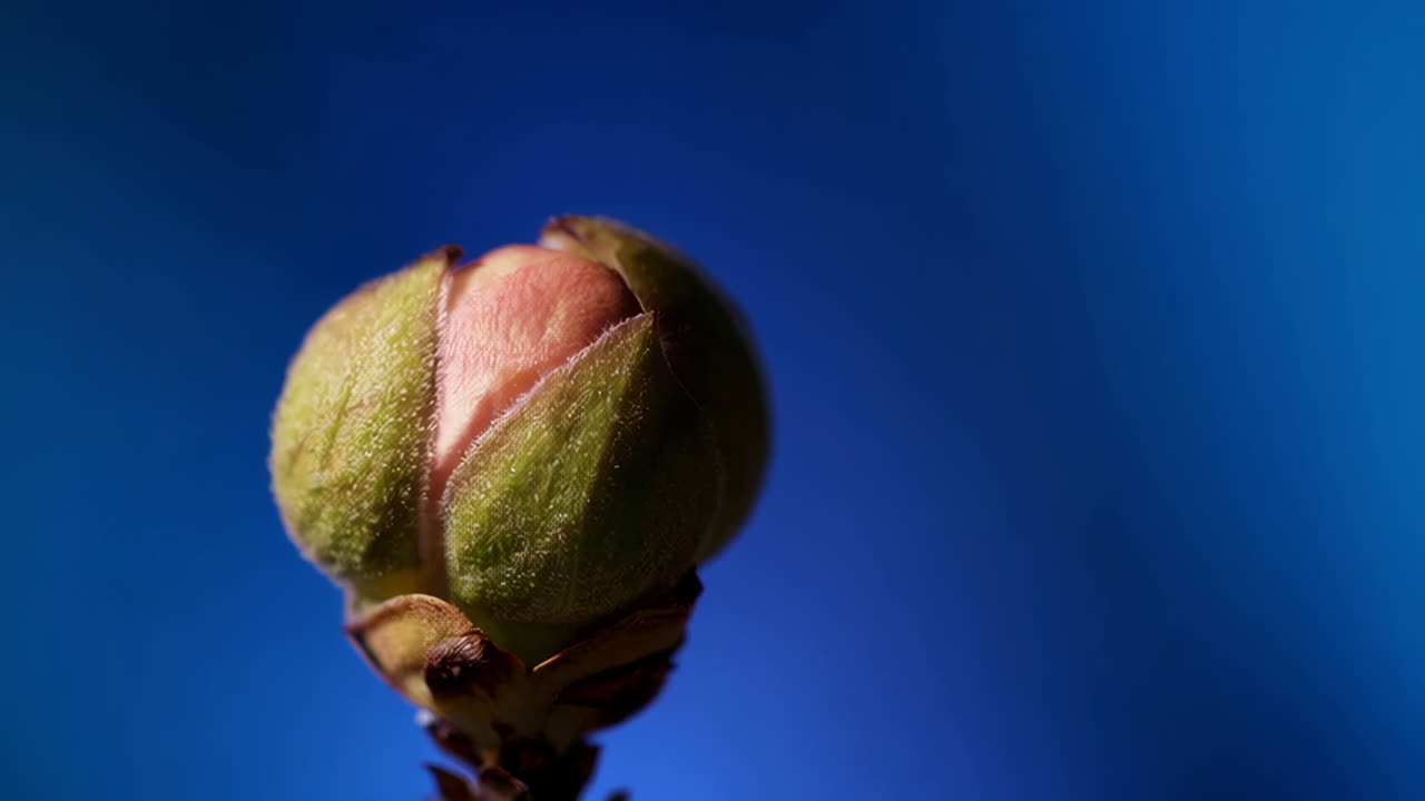 Close-up of a delicate pink flower bud