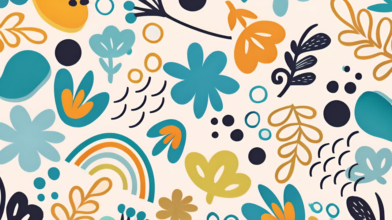 Colorful Abstract Floral Pattern Background