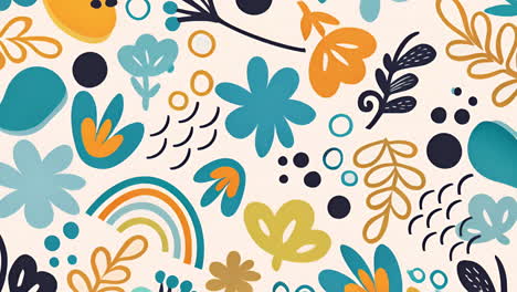 colorful abstract floral pattern background