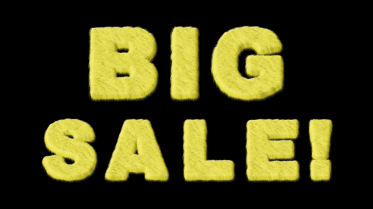 Big Sale Fluffy Text