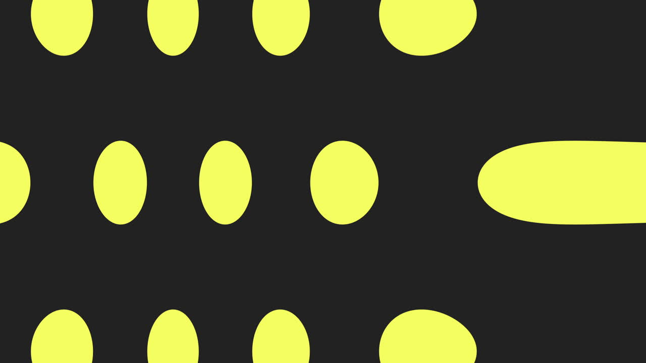Pattern of black and yellow circles on a black background