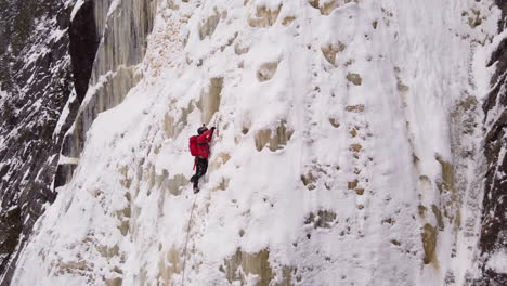 two climber ice climbing in canada