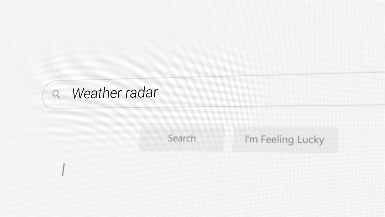 Søger efter Vejrradar i internetbrowseren