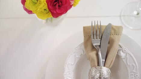 various cutlery on wooden table 4k