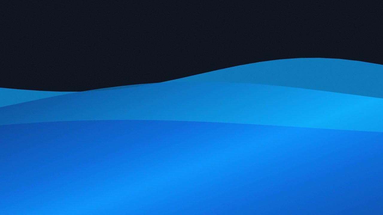 Abstract Blue Waves Moving on Dark Background