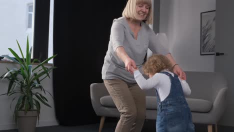 grandmother playing with her grandchild