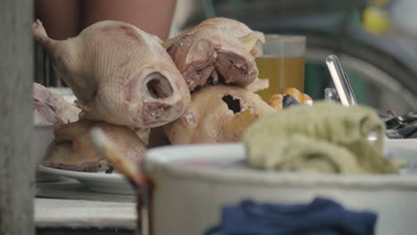 On-the-table-stand-plate-with-chicken