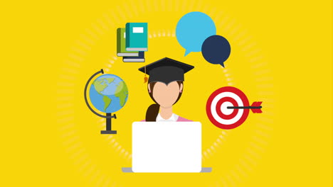 diseño de educación a distancia, animación de video hd1080