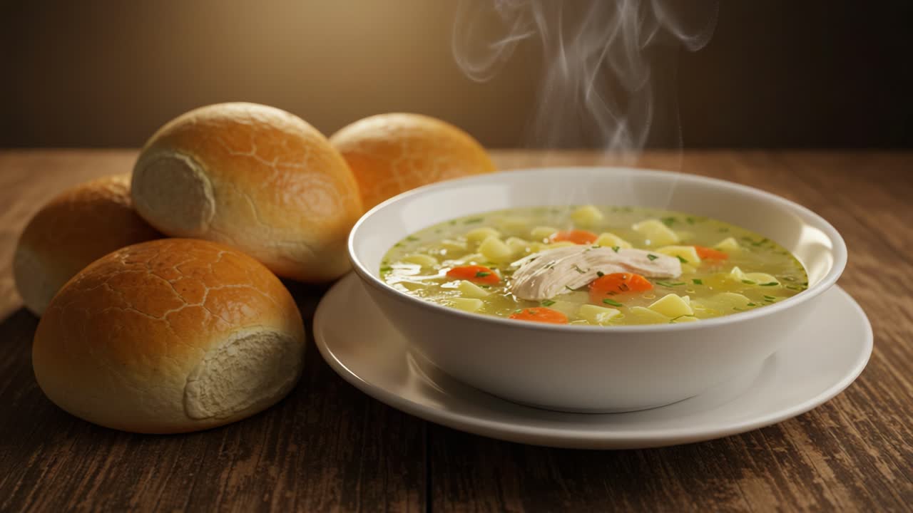 Uma tigela de sopa quente e reconfortante acompanhada de pãezinhos macios: a combinação perfeita para os dias frios, para satisfazer seus desejos e nutrir seu corpo