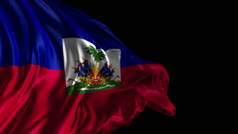 la bandera haitiana agitando