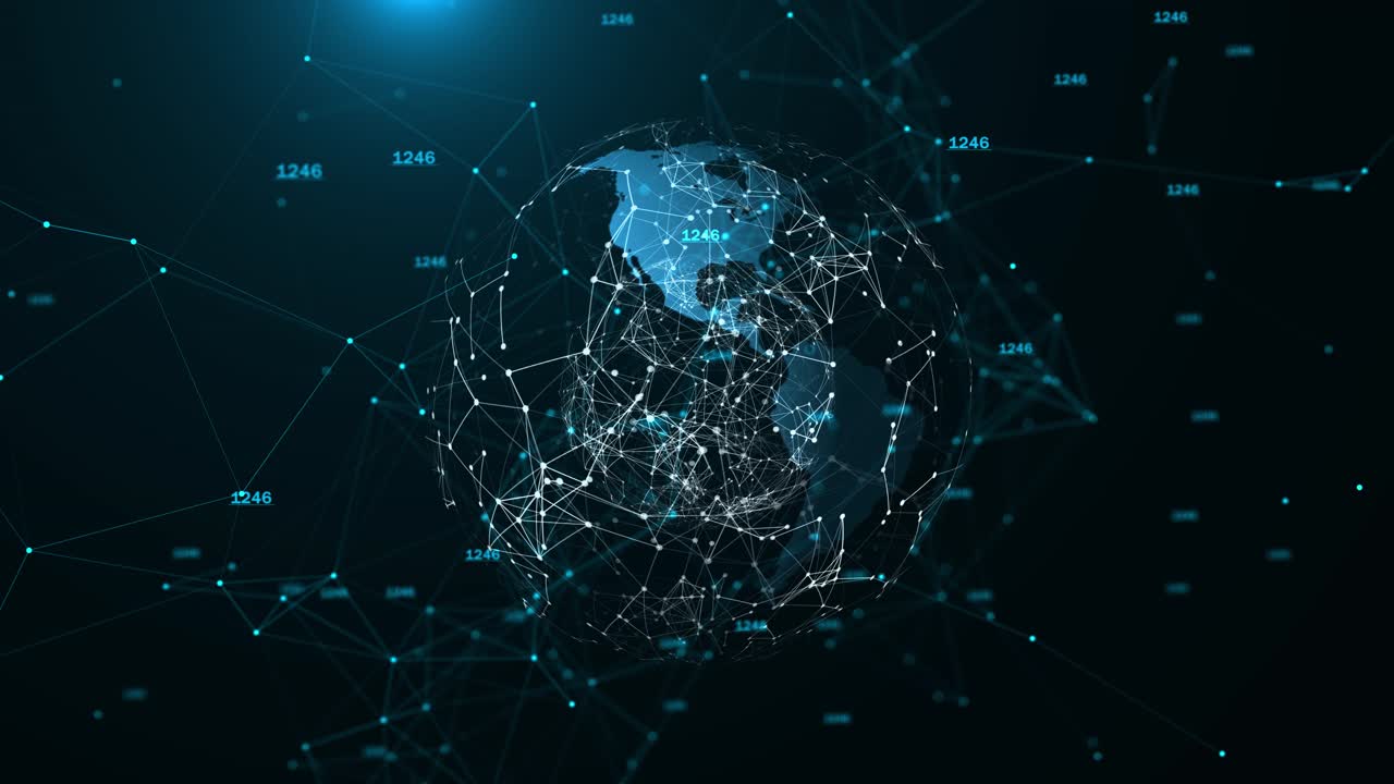 Cyber technology internet business global world network telecommunication earth cryptocurrency