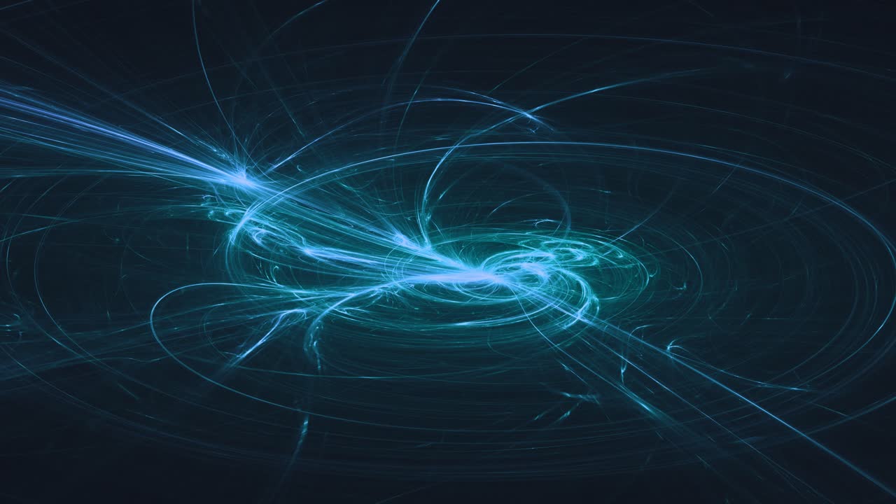 Futuristic deep space colorful swirl and blend animation in 4K