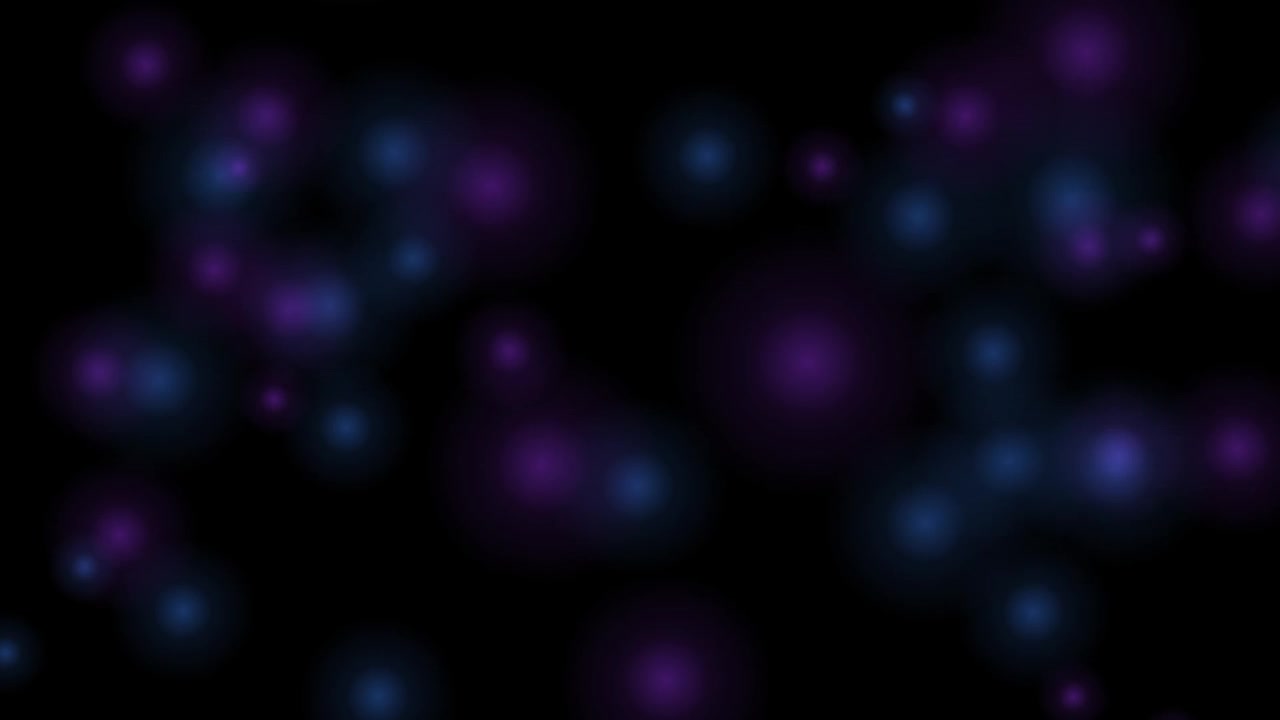 Abstract Motion Background with Floating Blue and Purple Glowing Orbs