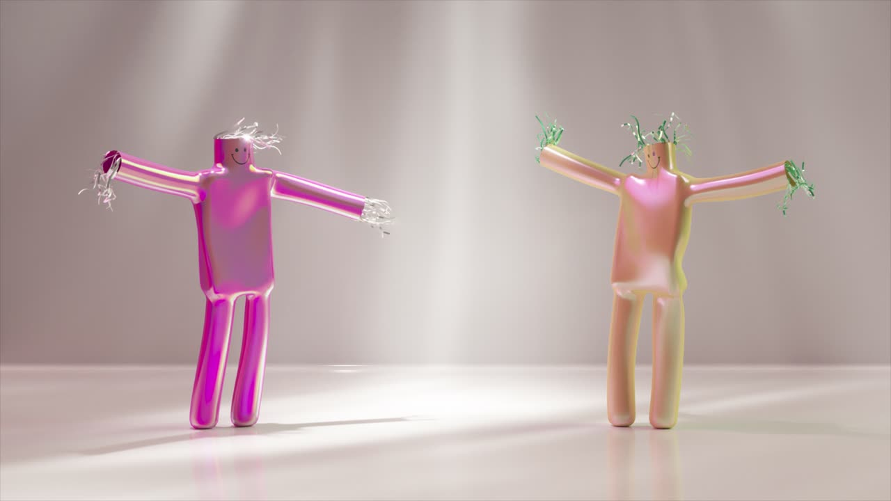 figuras abstractas bailando