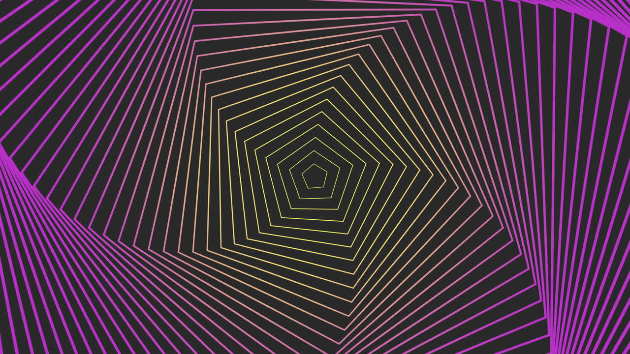 Vibrant purple and yellow striped pattern on a black background