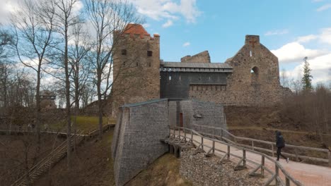 ruins of sigulda medieval castle, latvia