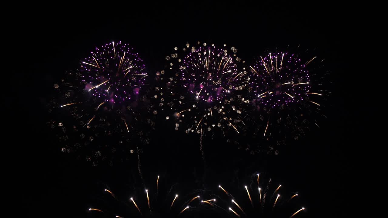 4K Fireworks In Night Sky