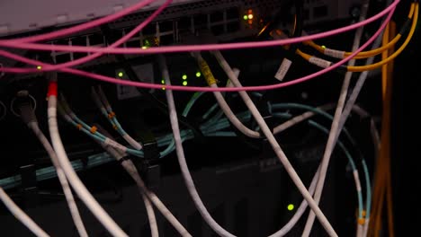 network cabling and server rack