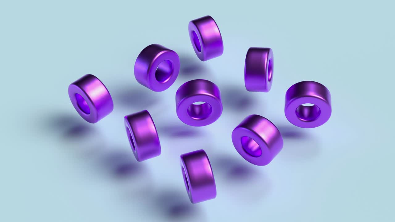 abstracto púrpura forma geométrica escena azul movimiento de renderización en 3d