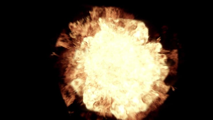 Realistic 4K Fireball Explosion