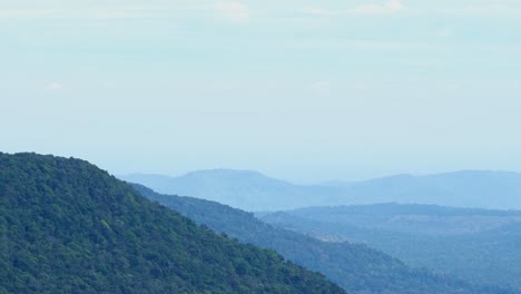 zoom out of these beautiful mountains as a landscape in khao yai national park views, thailand