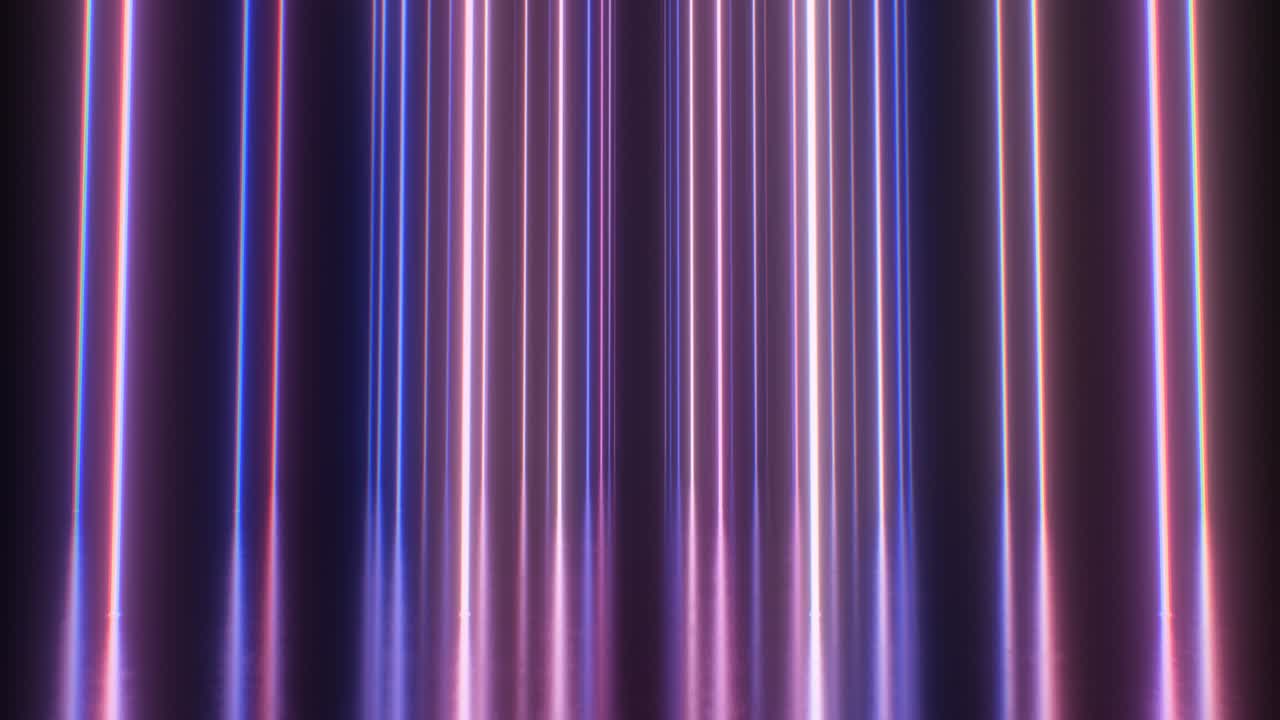 corredor de luz de neón sala de reflexión de haz láser ultravioleta - animación de fondo de movimiento de bucle vj sin costura de 4k