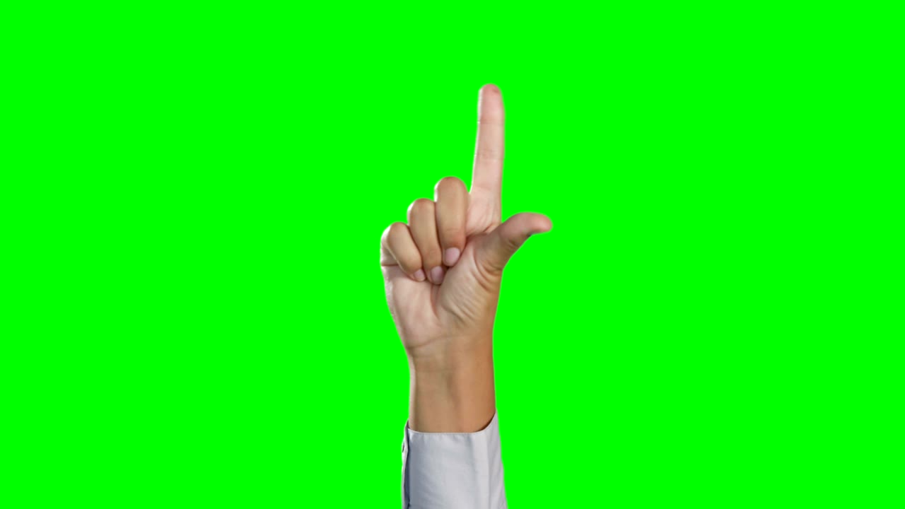 미래의 디지털 화면을 사용하여 손의 클로즈업