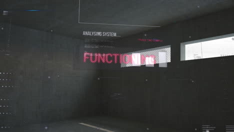 animación del análisis y el procesamiento de datos sobre un fondo gris