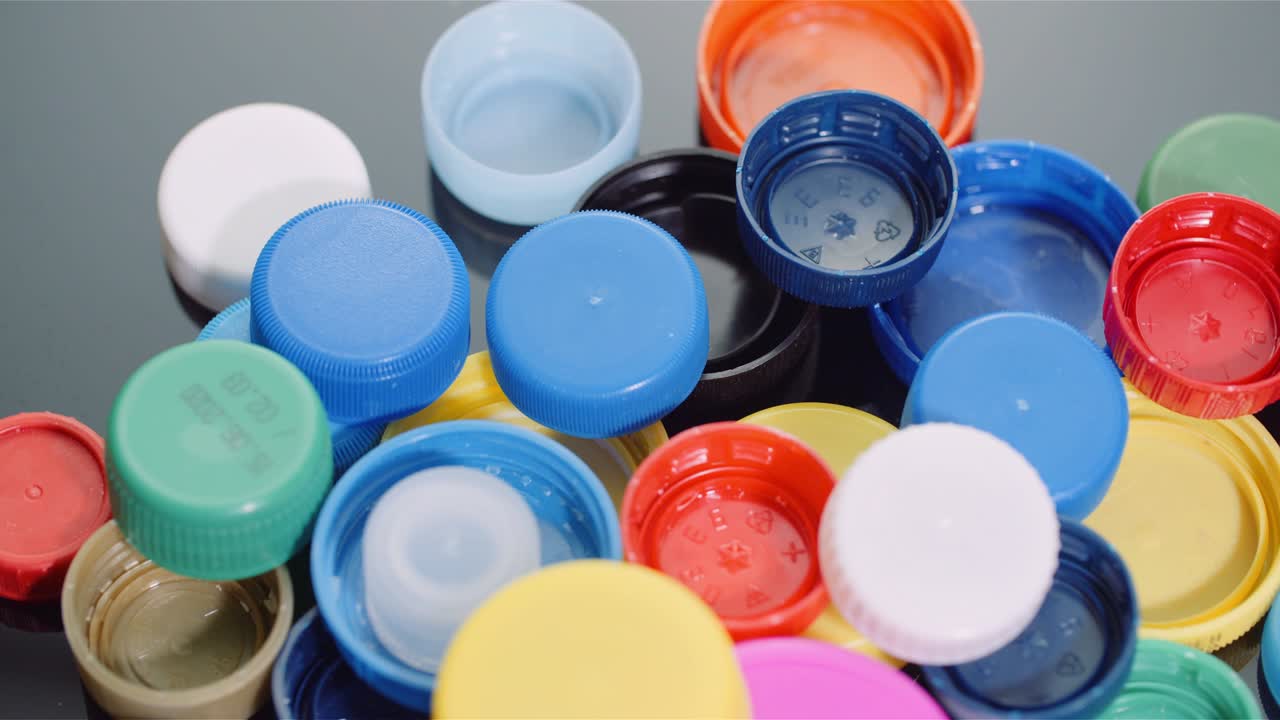 Few Plastic Bottle Caps - Plastic Processing Recycling Industry