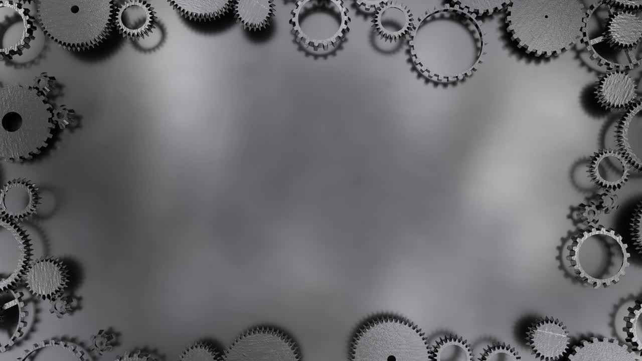 Gear cogs border rotating system gearbox watch mechanism 4K