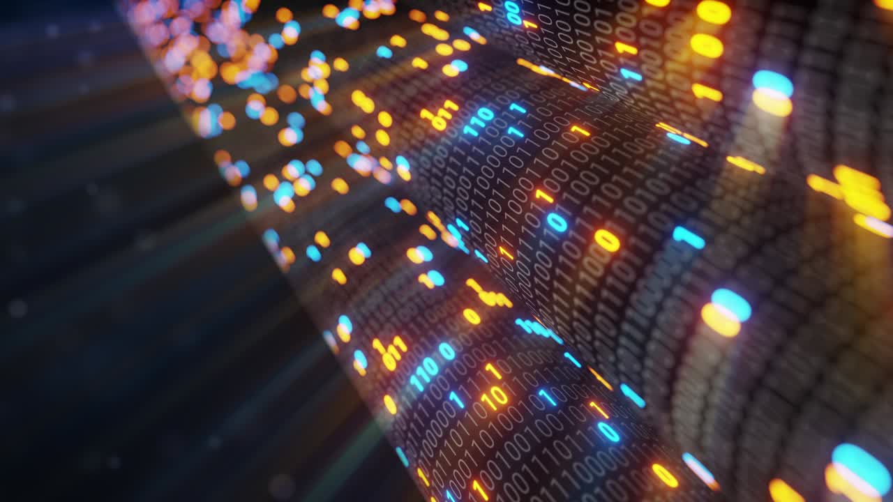 big data cloud computing internet de las cosas iot ai tecnología de red. bucle sin fisuras 4k vj fondo.