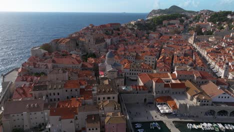 aerial view of dubrovnik old town, croatia