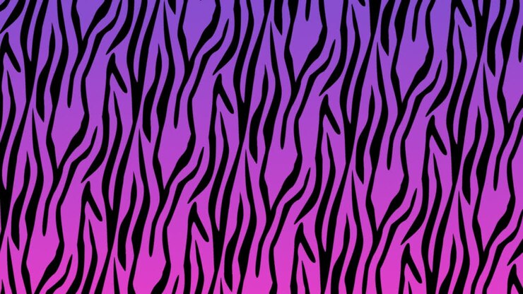 Animazione di motivo a strisce di tigre nere su sfondo rosa