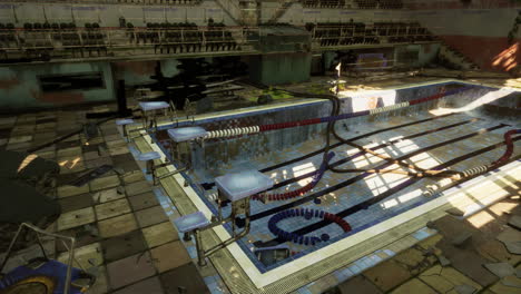 piscina cubierta abandonada