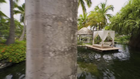 balinese bed over the water