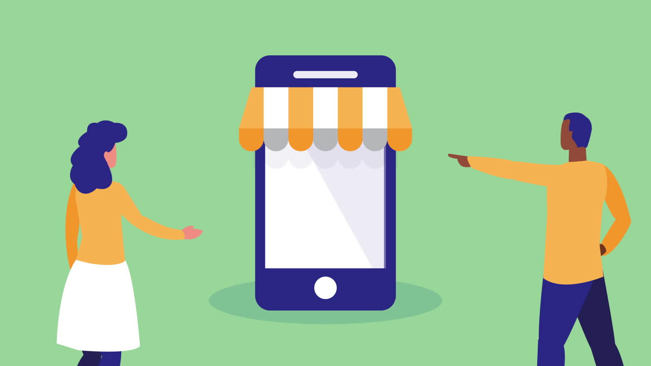 Illustrazione dello shopping mobile