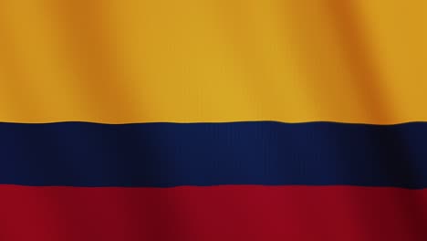 colombia flag waving animation. full screen. symbol of the country