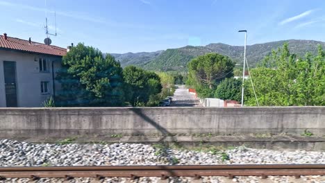 scenic views from a train in milan