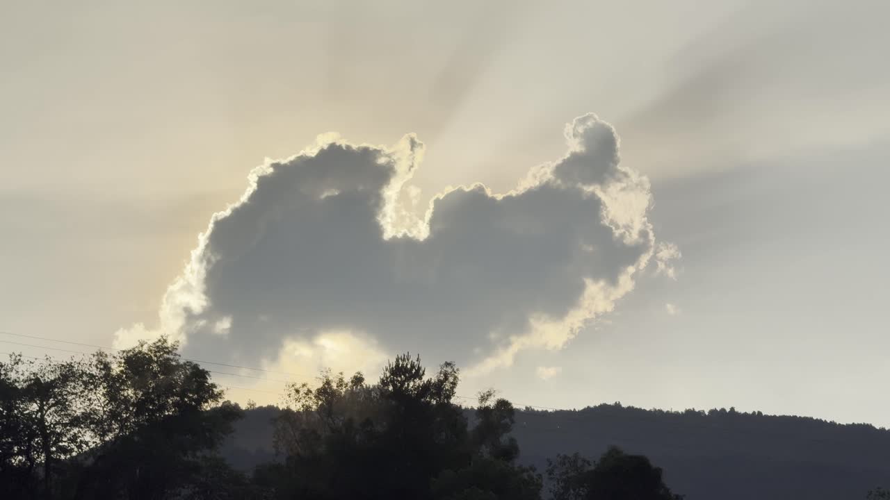 A dark cloud covered the sun