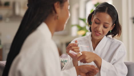 friends enjoying a manicure at a spa