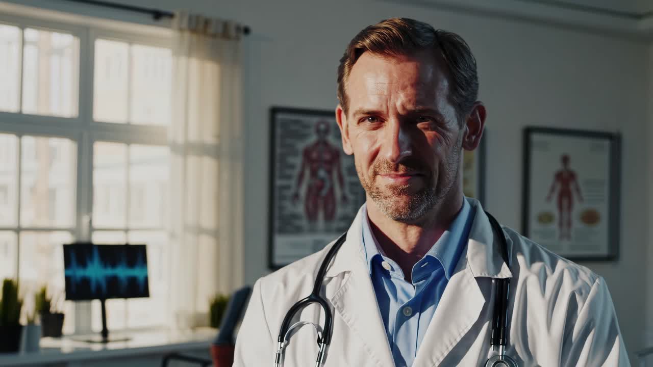 Chân dung một bác sĩ đang mỉm cười